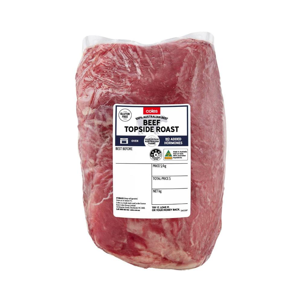 Boned and rolled topside beef