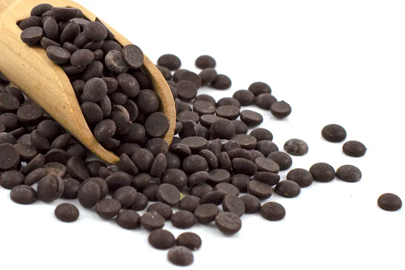 Cooking plain chocolate drops