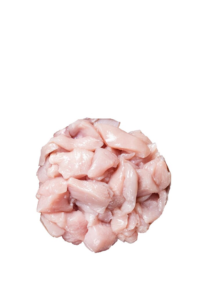 Halal diced chicken leg