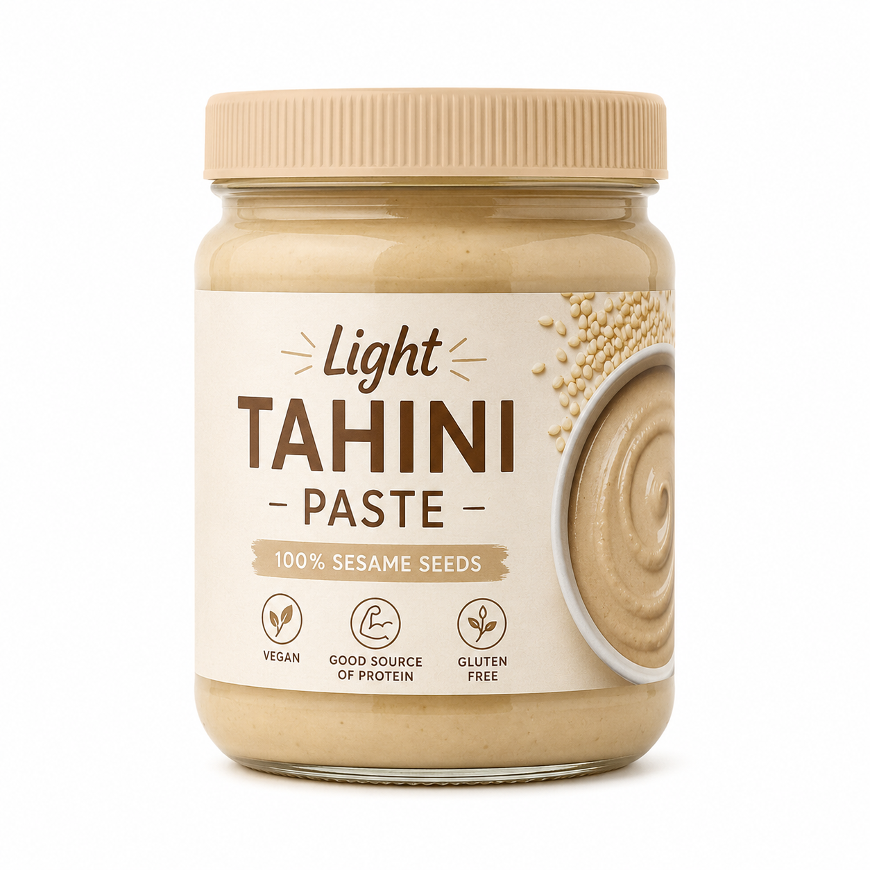 Light tahini paste