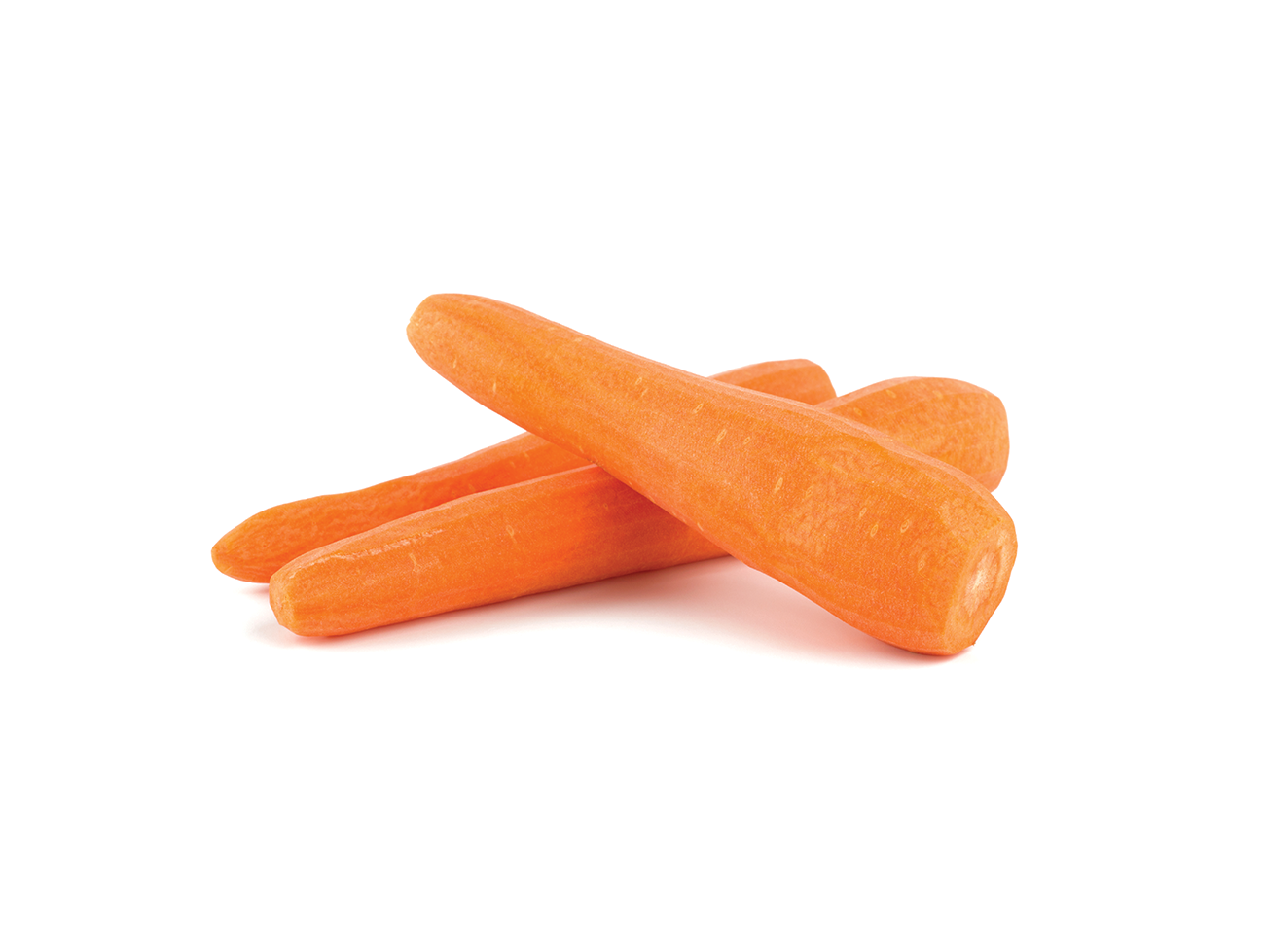 Peeled heritage carrot