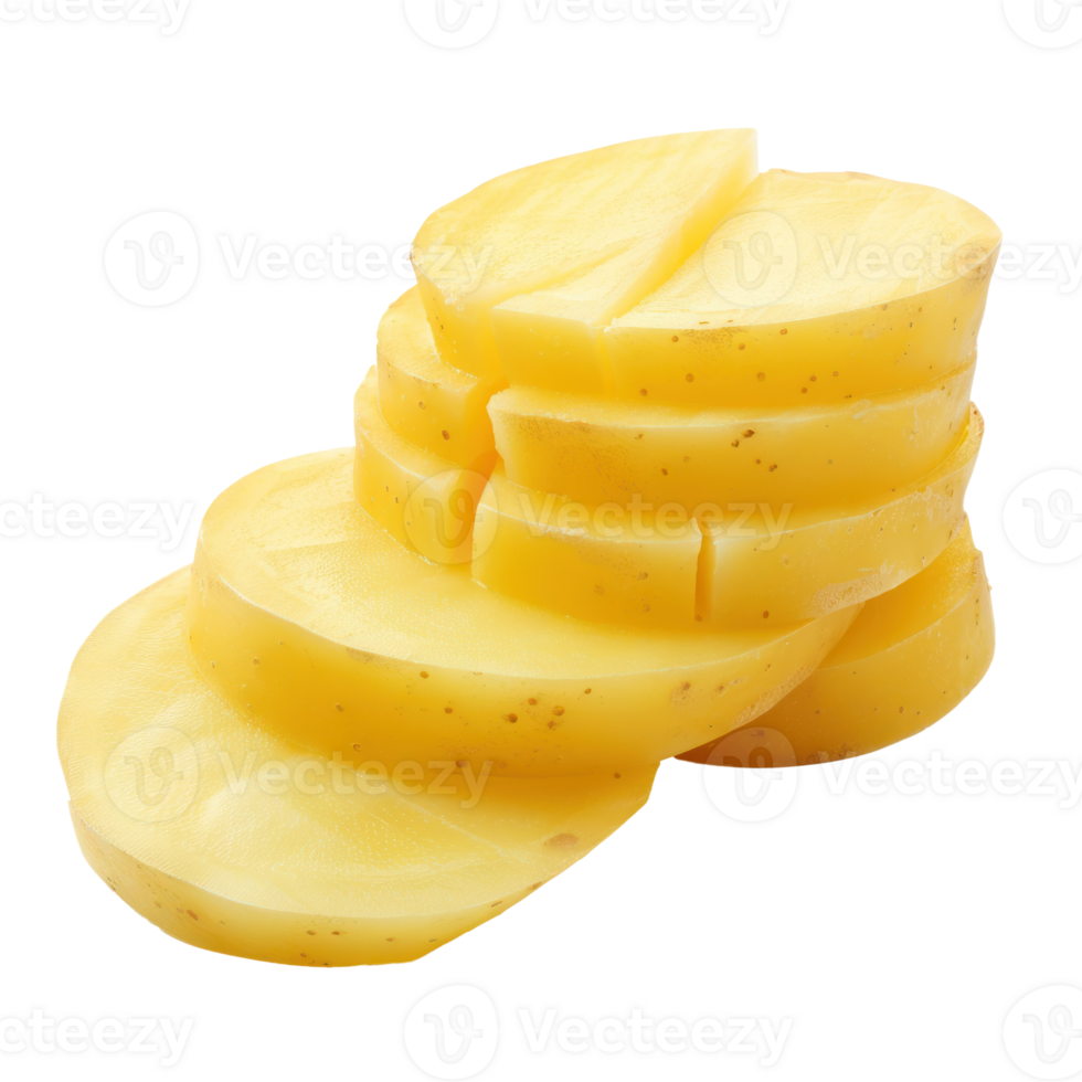 Prepared sliced potatoes