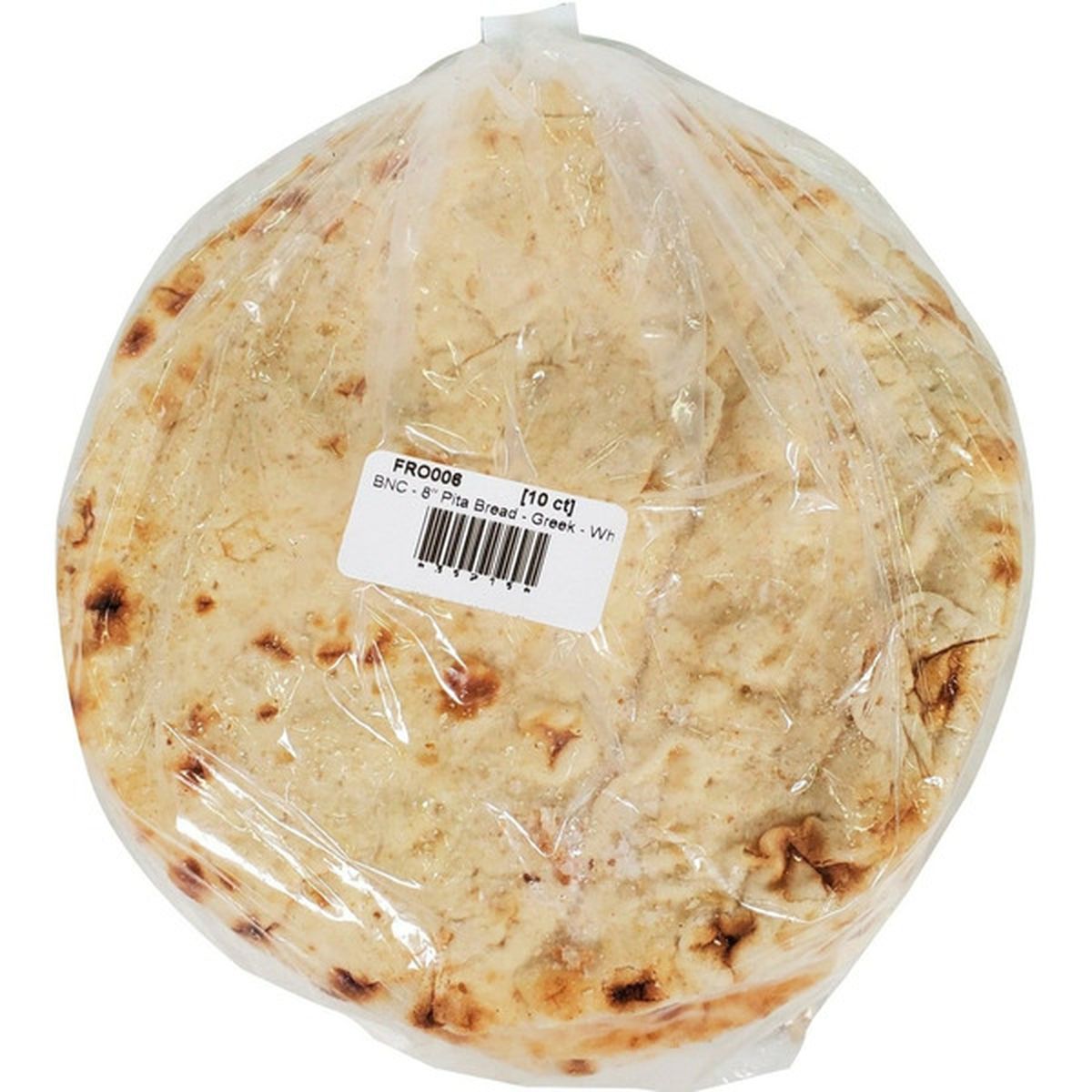 Frozen pitta bread