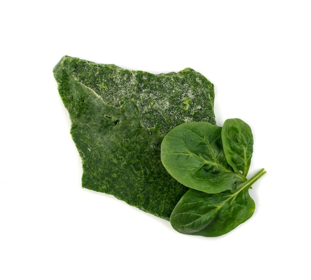 Frozen spinach leaves