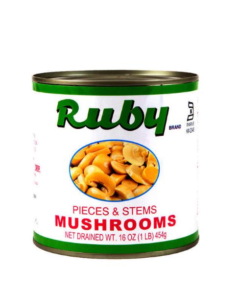 Pieces and stems mushrooms Ruby
