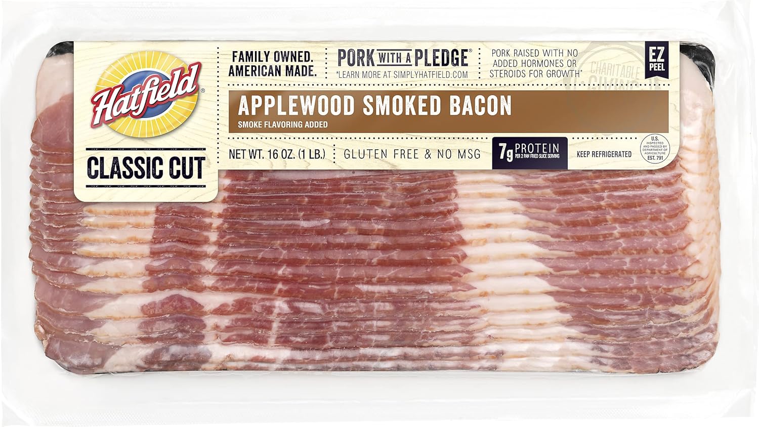 Refrigerated Hatfield bacon
