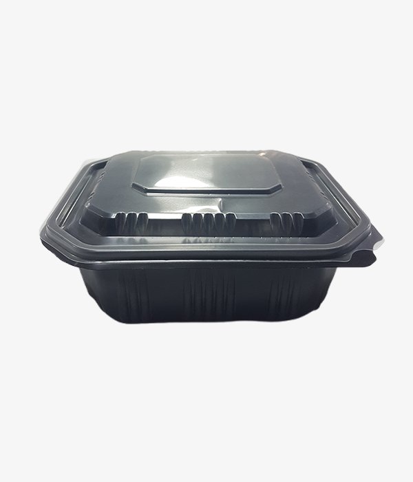 Barquette noir avec couvercle PP 500ML