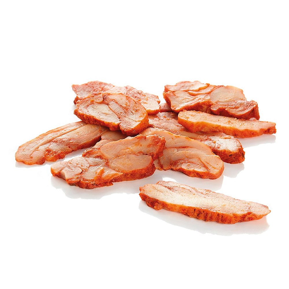 Emincé de filet de poulet halal cuit roti surgelé