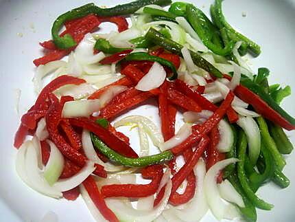 Filet de poivron tricolores