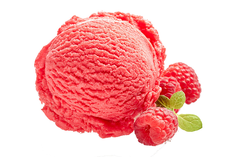 Glace lait et fraise artisanale