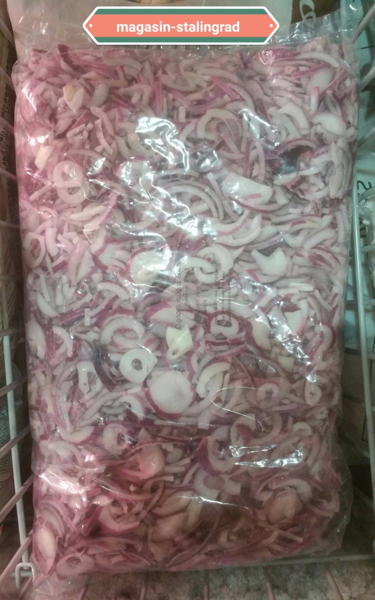 Oignon rouge émincé surgelé