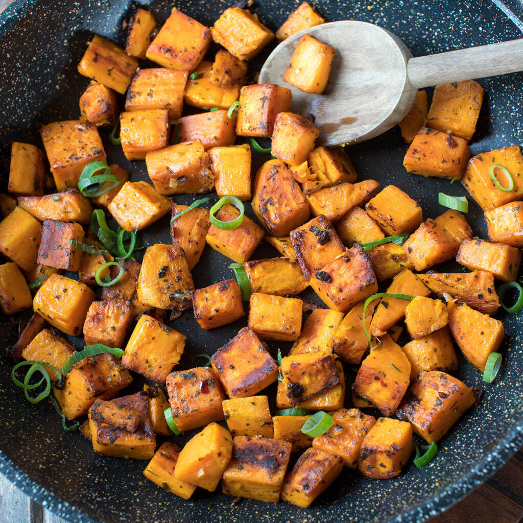 Potiron en cube grillé surgelé